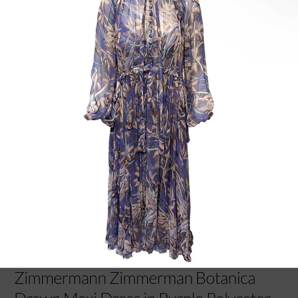 Zimmermann Purple Floral Maxi Dress